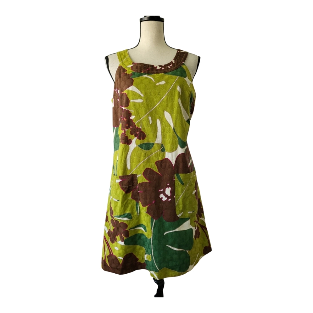 💕Trina Turk 100%‎ Cotton Tropical Print Sleeveless Mini Size 8 New